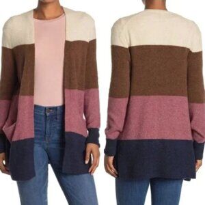 Madewell Stripe Print Cozy Short Walker Cardigan - Size M